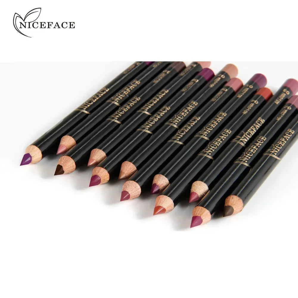 NICEFACE Nude Matte Lip Liner Pencil Set | 8 Waterproof Colors Lip Liner Set QXL