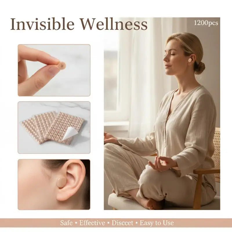 1200-Pack Auricular Ear Acupressure Pellets | Magnetic Bead Stickers Ear Acupressure Stickers QXL