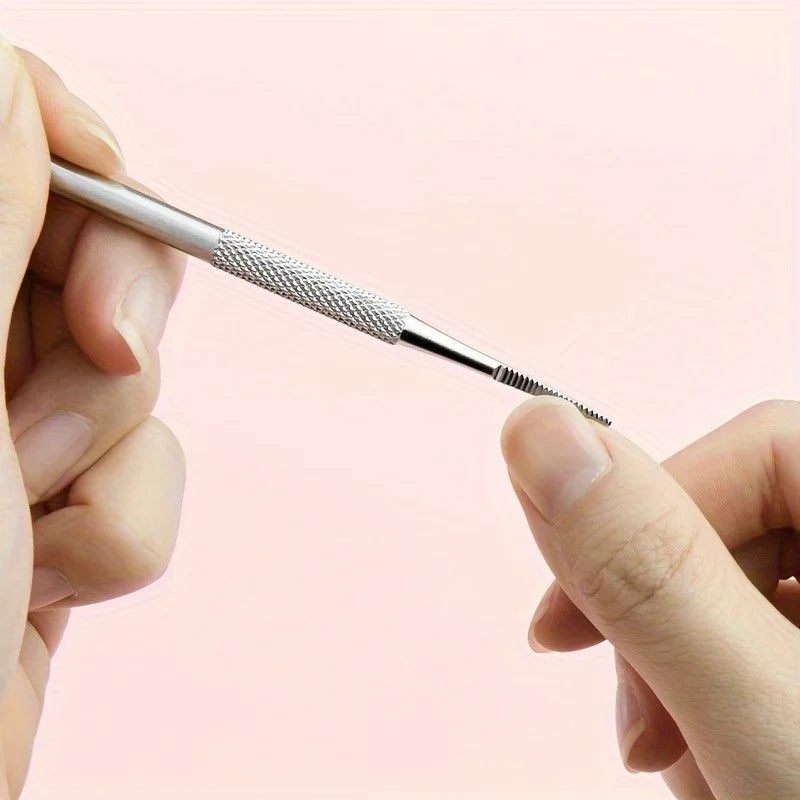 Dual-Head Toenail File – Curved & Straight Stainless Steel Tips Nail File QXL