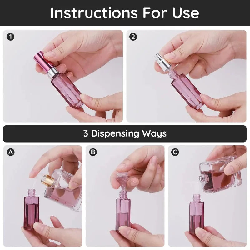 8ml Mini Glass Refillable Perfume Spray Bottle | Portable Perfume Spray Bottle QXL