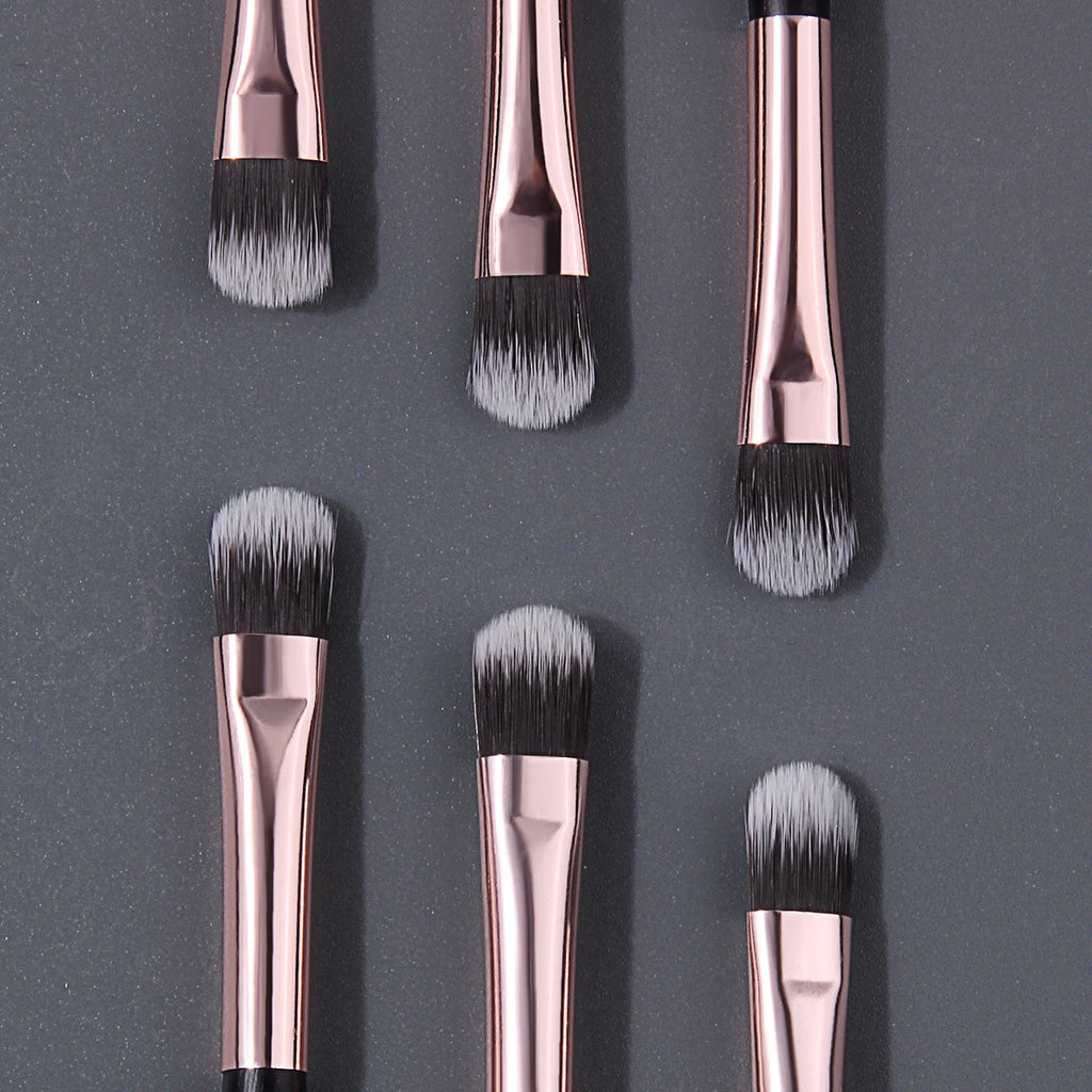 KOSSHOW 6-Pc Eyeshadow Detail Brush Set | Wood Handle Eyeshadow Detail Brushes QXL