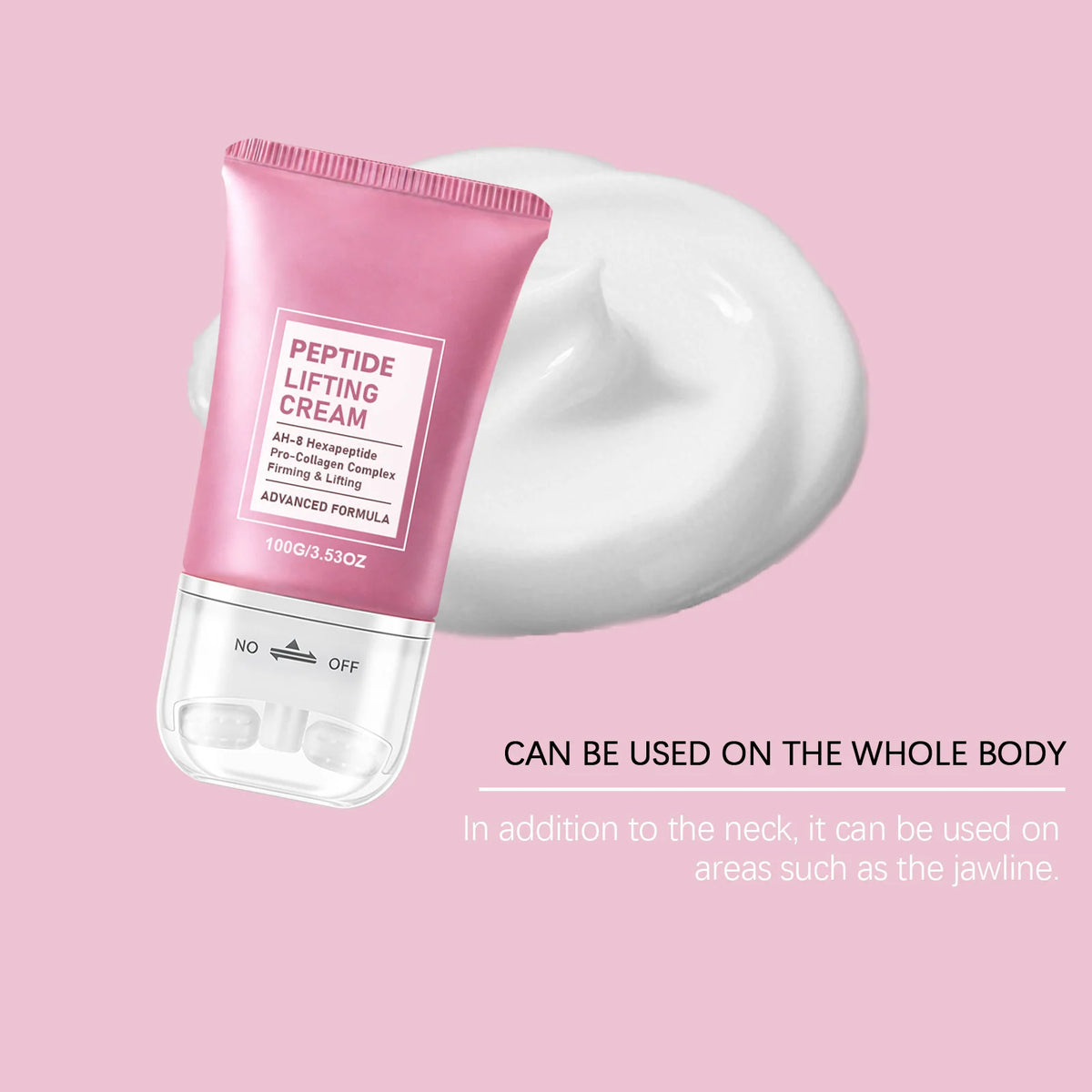 Firming Neck Cream with Roller Massager – Lifting & Brightening Neck Firming Cream QXL