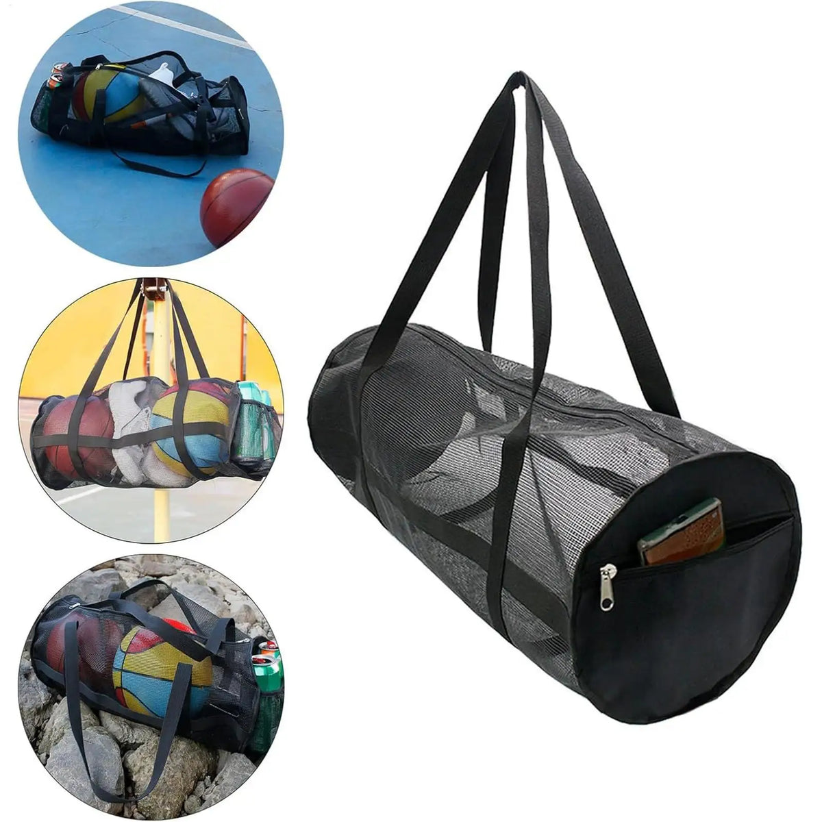Large Foldable Mesh Dive Bag | Snorkel & Water Sports Duffle Mesh Sports Duffle Bag QXL