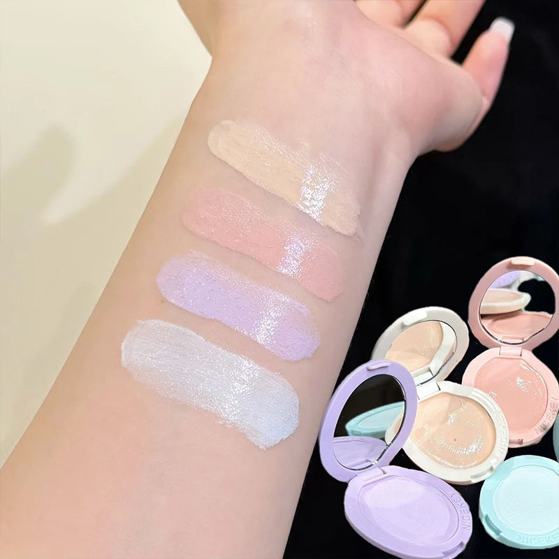 NICEKEY 4-Color Cream Highlighter & Contour Bronzer Palette Cream Highlighter Palette QXL