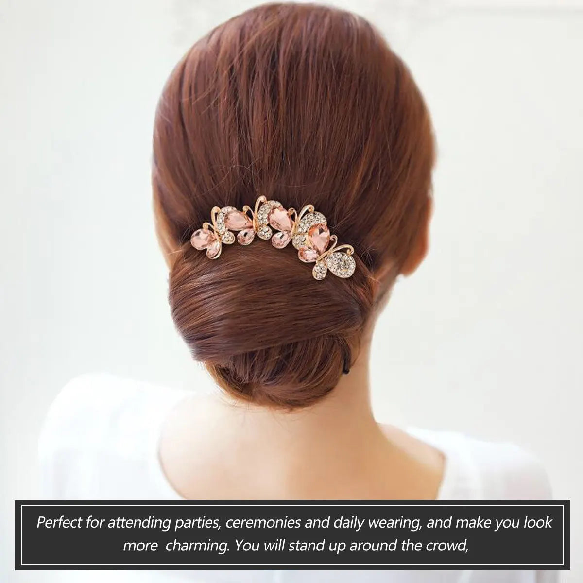 Butterfly Hair Stick | Retro Chinese Rhinestone Hairpin Fork Hair Stick Hairpin QXL