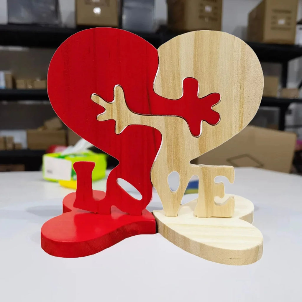 Wooden Linked Heart Ornament | Wedding & Valentine's Décor Wooden Heart Ornament QXL