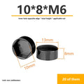 20-Pack Plastic Hex Nut Caps | Screw Dust Covers Nut Protective Caps QXL A1