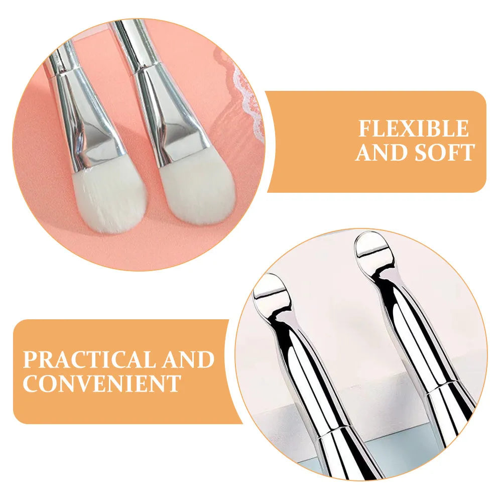 2-Pack Double-Ended Silicone Face Mask Brush Applicator Mask Applicator Brush QXL