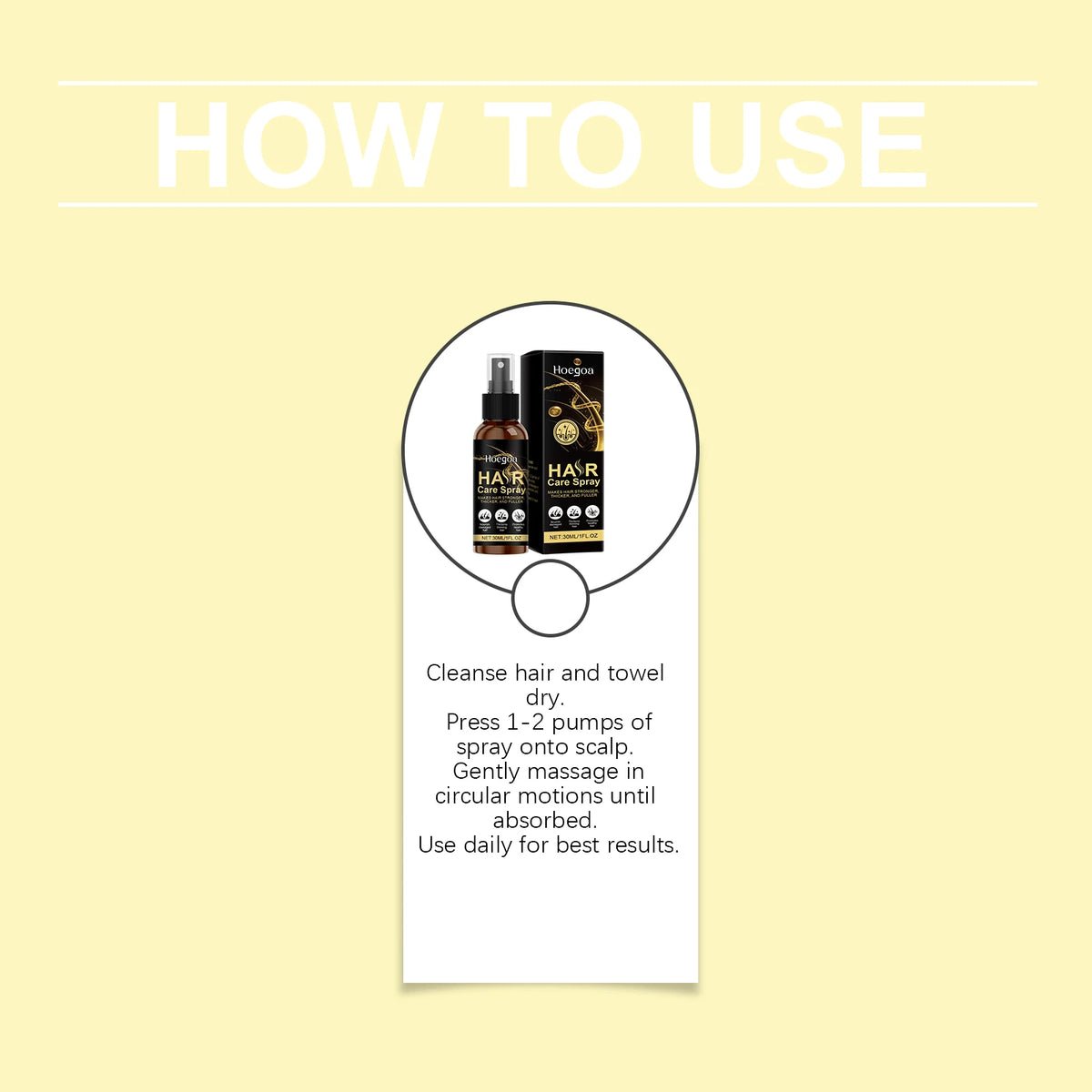 HOEGOA Herbal Hair Density Serum Spray | Scalp & Strength Hair Serum Spray QXL