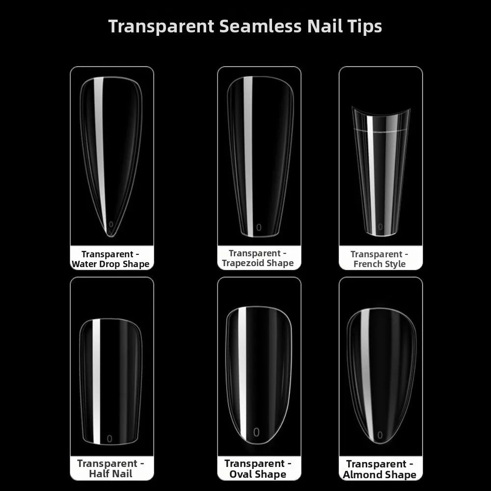 550-Pc French Nail Dual Forms | Oval Coffin Almond Square Nail Extension Forms QXL