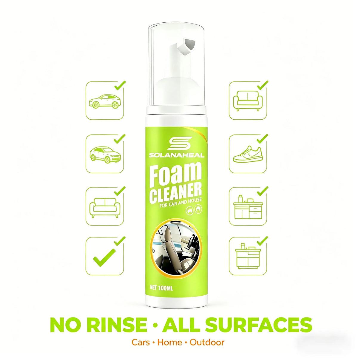 QIFENGHE Multi-Surface Foam Cleaner | Car & Home Multi-Surface Foam Cleaner QXL