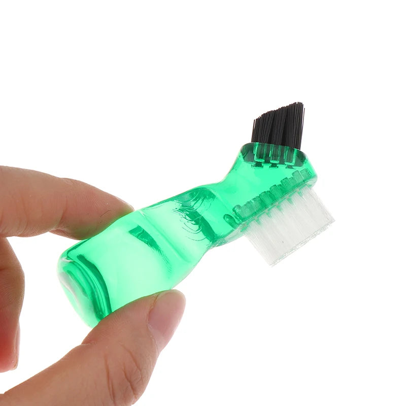 Dual-Head Denture Cleaning Brush | Ergonomic Non-Slip Handle Denture Cleaning Brush QXL