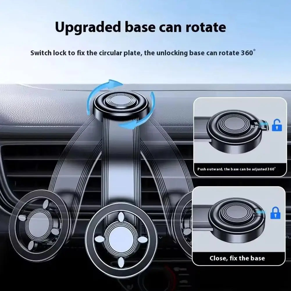 Magnetic Car Phone Holder | 17 Neodymium Magnets, 360° Arm Car Phone Mount QXL