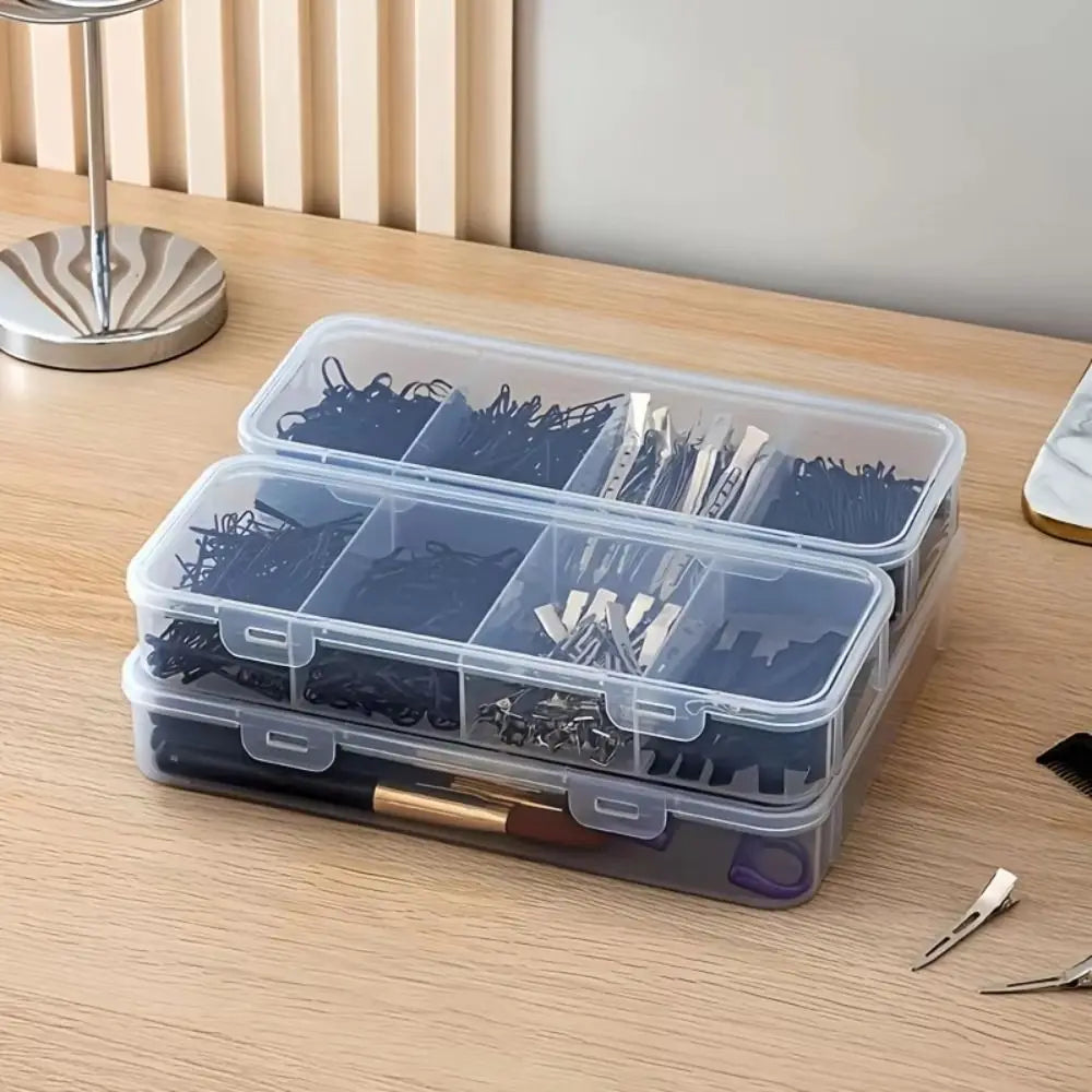 4-Grid Transparent Dustproof Desktop Storage Organizer Box Desktop Storage Organizer QXL