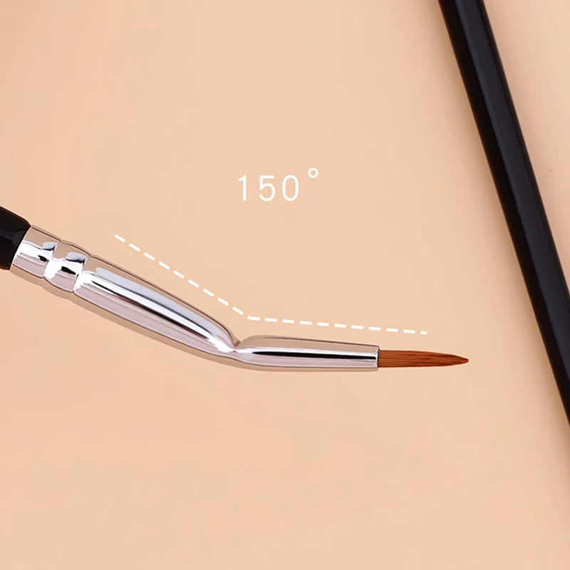 Precision Angled Eyeliner Brush | Bent Ferrule Liner Tool Angled Eyeliner Brush QXL