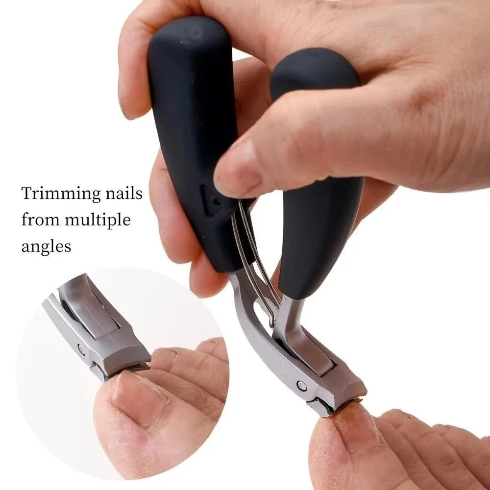 Angled Nail Clippers – Stainless Steel Toenail & Cuticle Trimmer Nail Clippers QXL