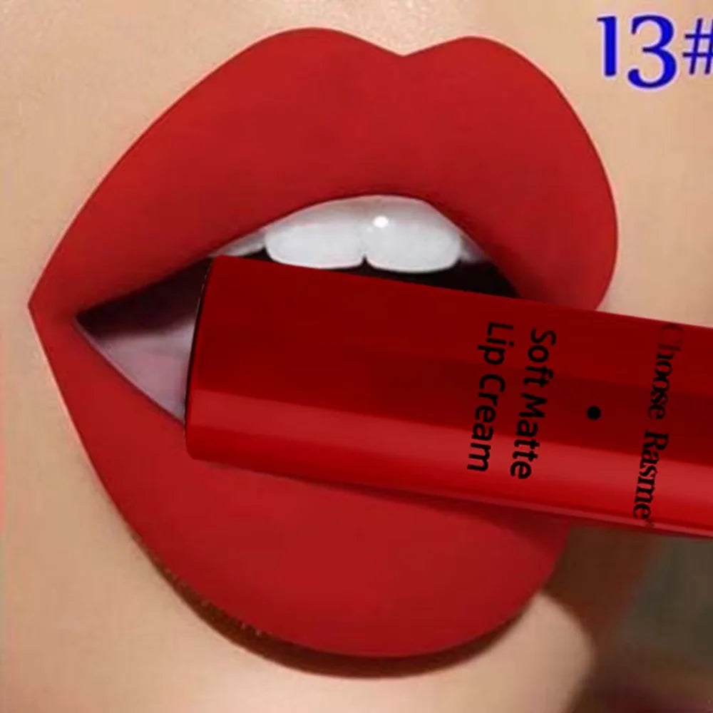QIBEST Velvet Matte Liquid Lipstick | Long-Lasting Lip Gloss Matte Liquid Lipstick QXL CR1202-13