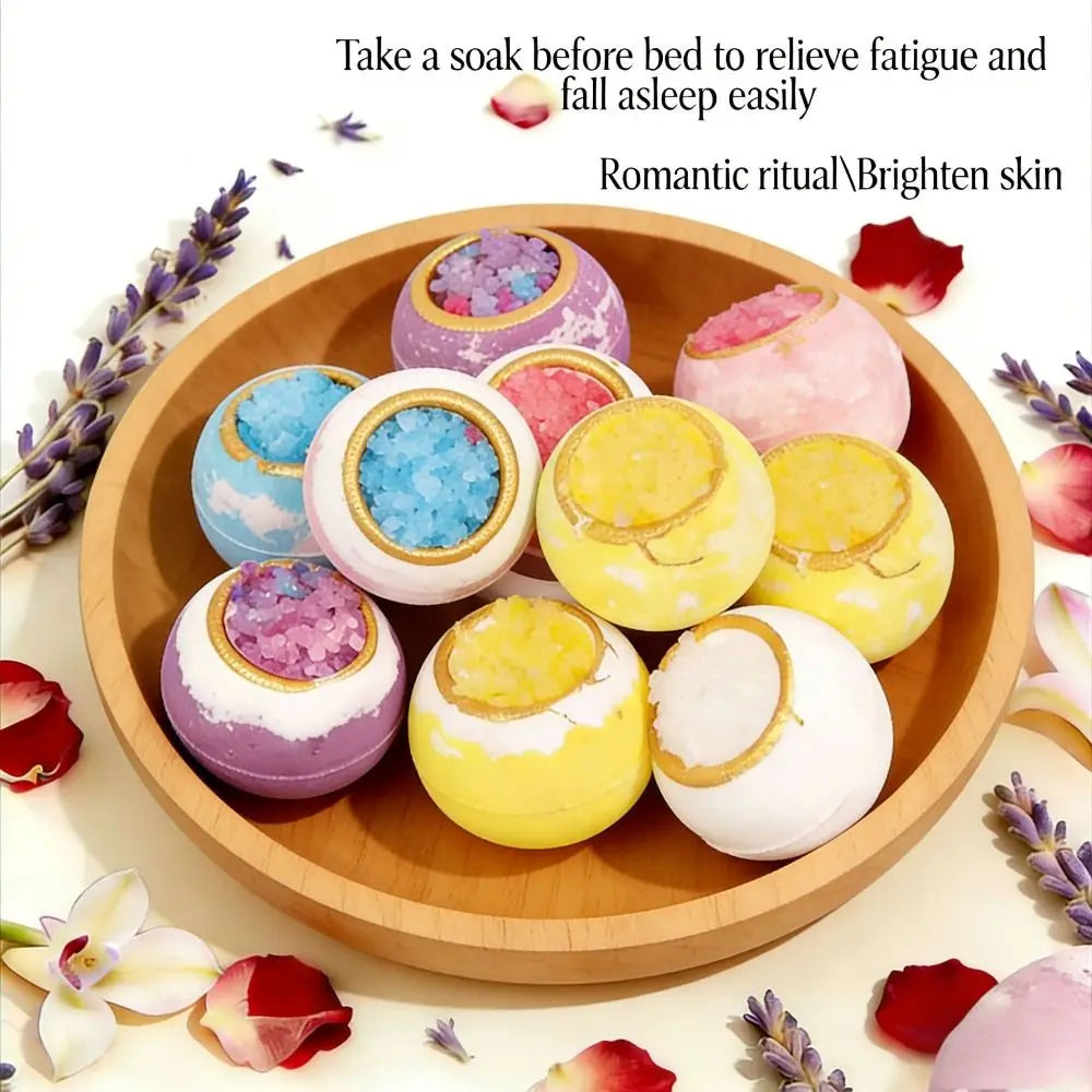 Handmade Essential Oil Bath Bomb Ball | 100g Exfoliating Bath Salt Bath Bomb Ball QXL
