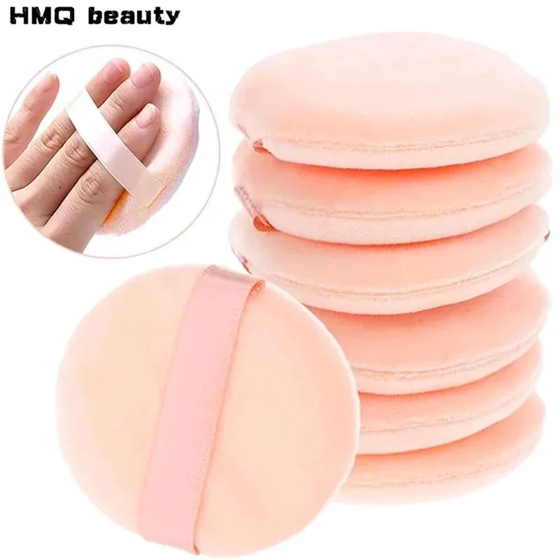 Super Soft Velour Powder Puffs 5 or 10 Pack | Loose & Pressed Makeup Powder Puff QXL