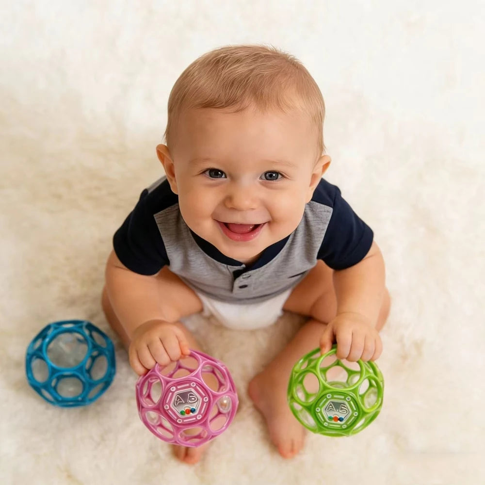 Baby Hollow Sensory Rattle Ball – Hand-Eye Coordination Toy Baby Sensory Toy QXL