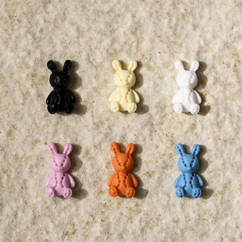 10-Pack 3D Kawaii Bear Resin Nail Art Charms | DIY Nail Decor Nail Art Charms QXL
