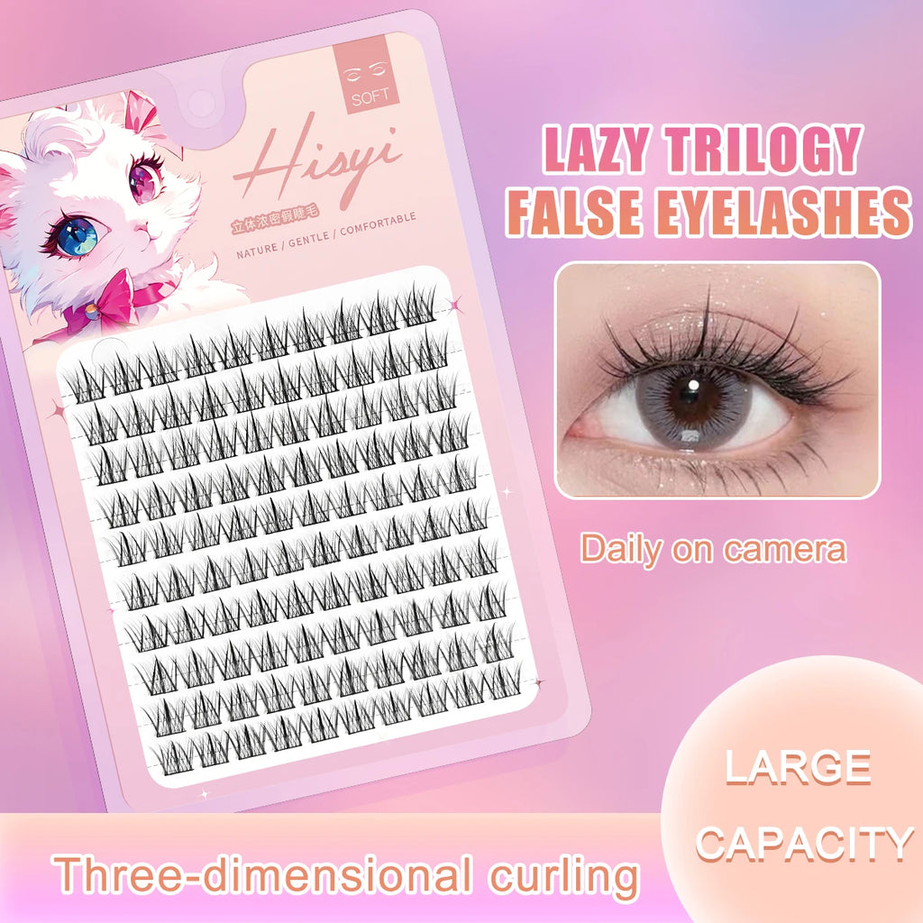 3D Segmented False Eyelashes – Natural DIY Individual Clusters False Eyelashes QXL