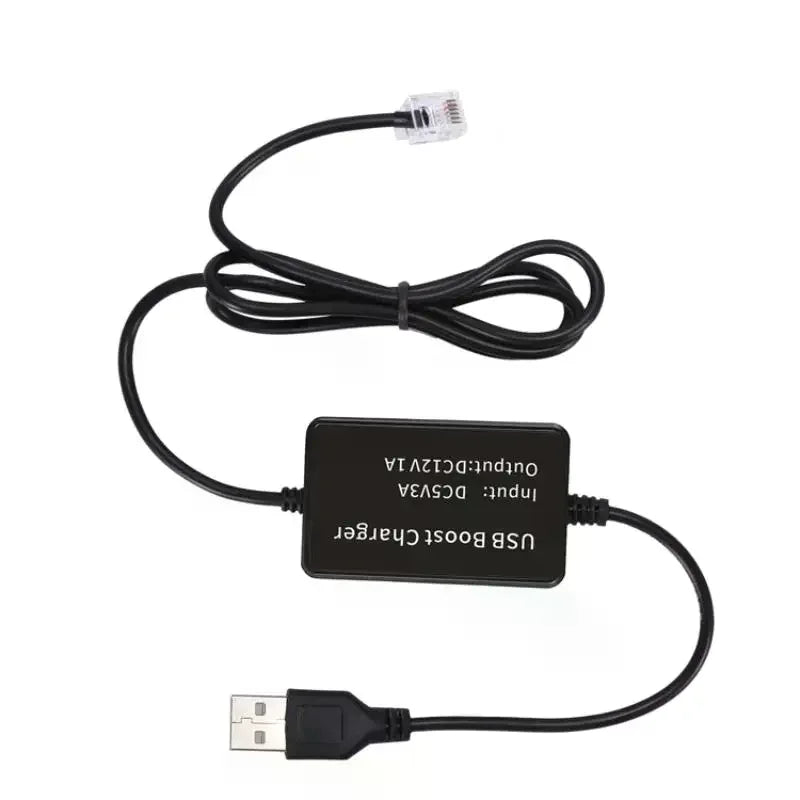 USB to RJ11 DC5521 Radar Detector Power Cable 1.5M Radar Detector Cable QXL