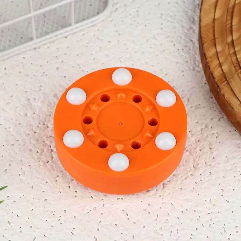 Inline Roller Street Hockey Pucks – 6-Pack Practice Set Street Hockey Pucks QXL Orange