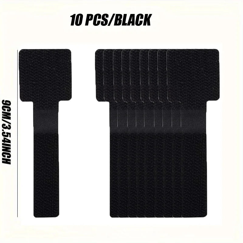 Reusable Self-Adhesive Cable Organizer Nylon Fastening Tape Cable Organizer Tape QXL black