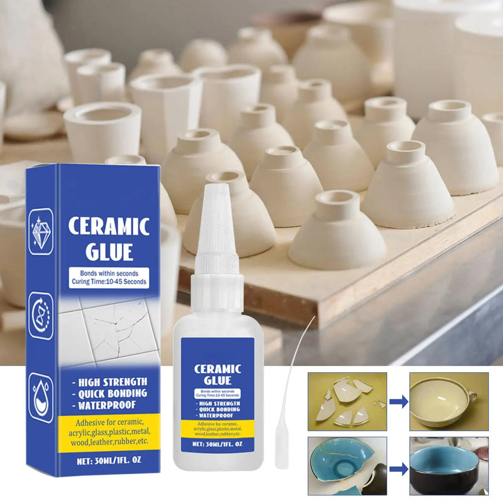 30ml Ceramic Repair Glue | Clear Waterproof Strong Adhesive Ceramic Repair Adhesive QXL