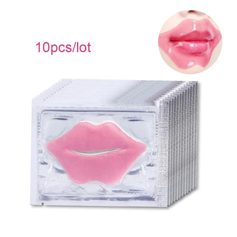 SADOER 10-Pack Collagen Crystal Lip Mask Patches | Plump & Hydrate Lip Mask Patches QXL 10pcs