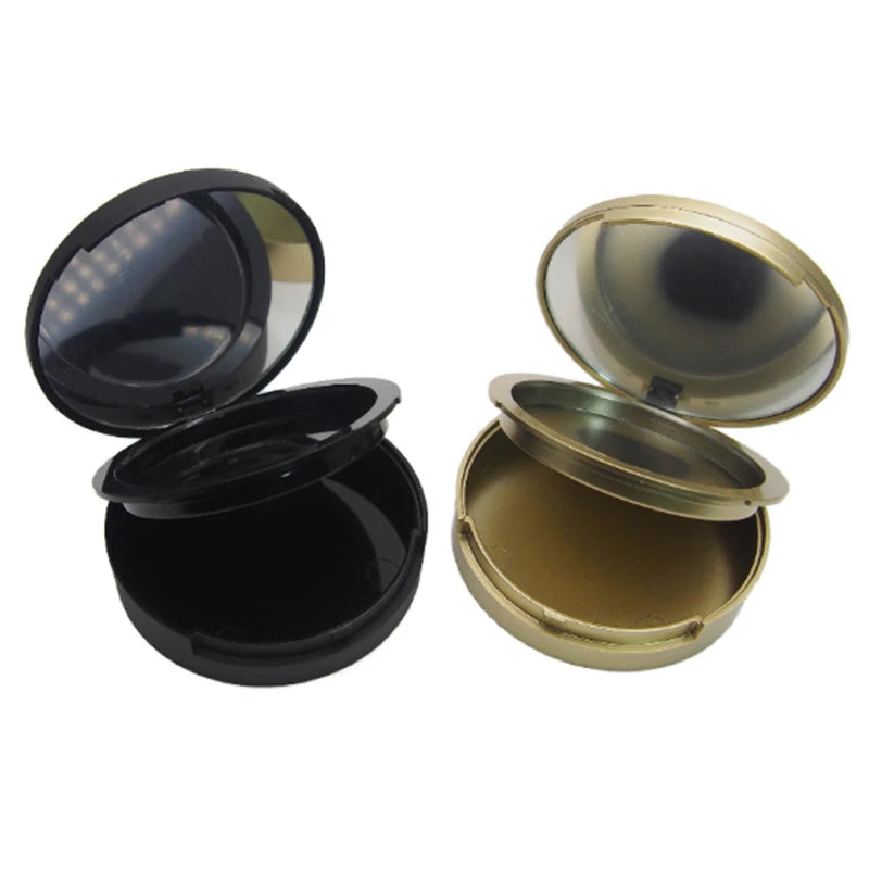 Refillable Pressed Powder Compact Jar with Vanity Mirror Refillable Powder Compact QXL