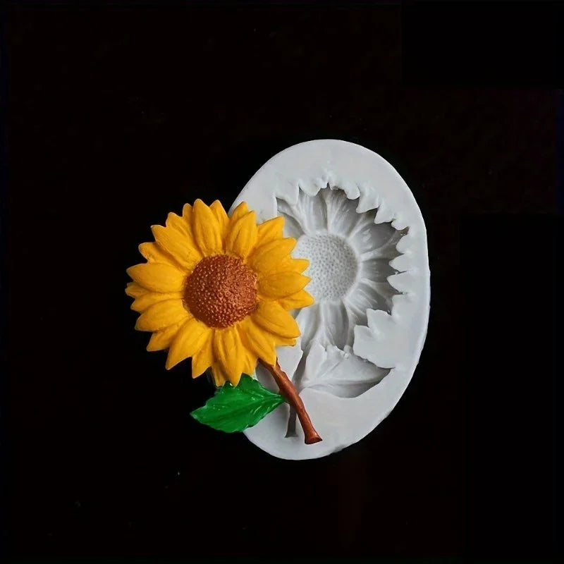 Sunflower Silicone Fondant Mold | Chocolate Candy Cake DIY Silicone Fondant Mold QXL