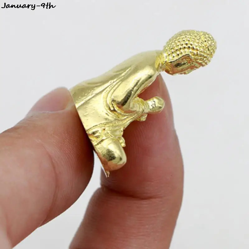 Miniature Copper Buddha Figurine | Feng Shui Home & Car Decor Buddha Figurine QXL