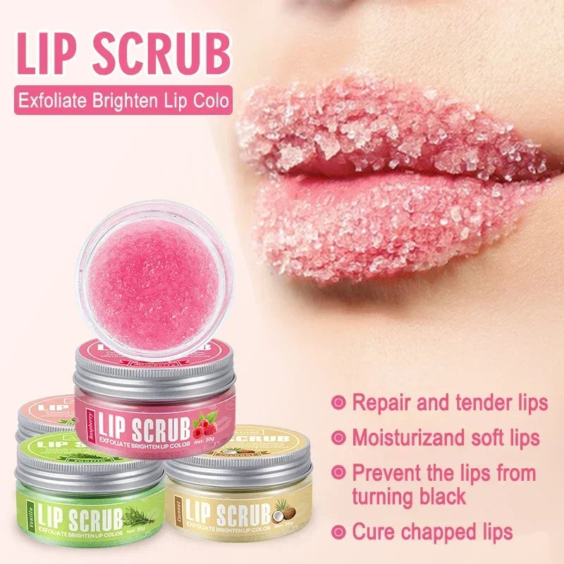 Exfoliating Lip Scrub 30g | Raspberry Vanilla Coconut Watermelon Lip Scrub QXL