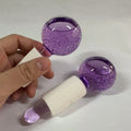 Cooling Ice Globes Crystal Ball Face & Eye Massager 2-Pack Facial Ice Globes QXL purple