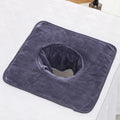 Coral Velvet Massage Face Towel with Hole | 35x35cm SPA Massage Face Towel QXL Dark gray