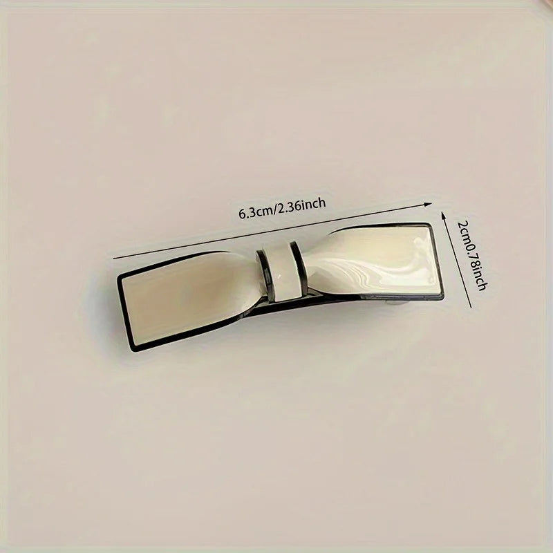 Acrylic Bow Hair Clips | Oblong Barrettes for Women Hair Barrette Clip QXL