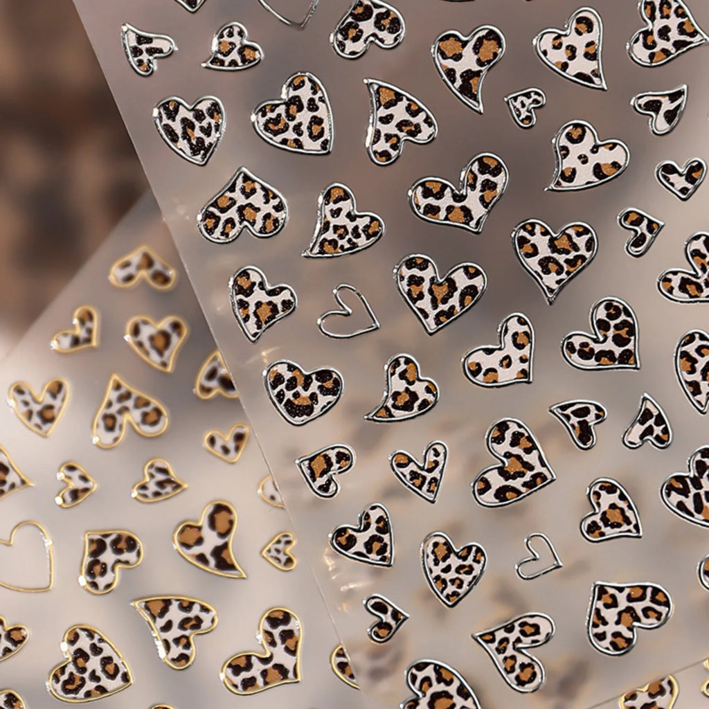 5D Leopard Print Y2K Nail Art Stickers | Self-Adhesive Decals Nail Art Stickers QXL