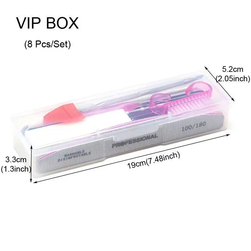 8-Piece Manicure Set – Nail Files, Cuticle Pusher & Case Manicure Tool Set QXL
