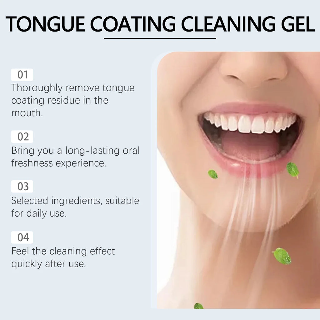 ORALHOE Tongue Coating Cleaning Gel | Fresh Breath Daily Care Tongue Cleaning Gel QXL