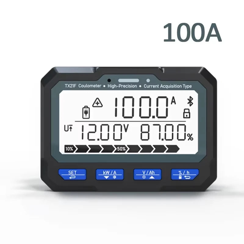 TX21 Battery Coulometer 50A/100A/350A LiFePO4 Power Meter Battery Capacity Meter QXL 100A