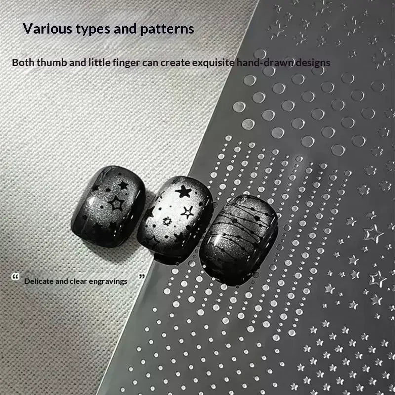 Stainless Steel Nail Stamping Plate – Stars, Dots & Stripes Nail Stamping Plate QXL