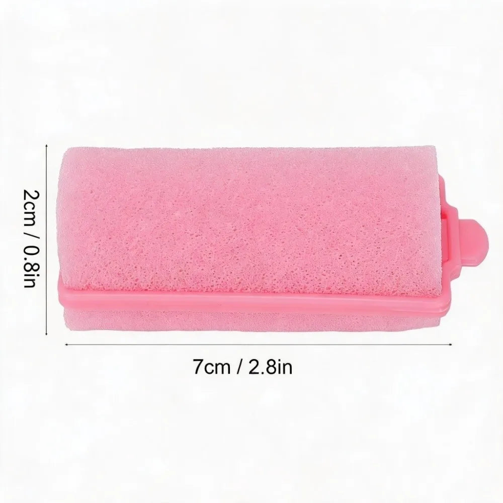 12-Pack Pink Foam Hair Rollers | No-Heat Curl Styling Set Foam Hair Rollers QXL