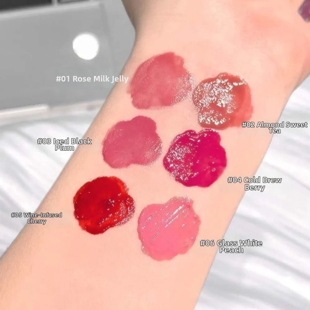 Honey-Glazed Mirror Lip Gloss | Moisturizing Color-Lock Lipstick Lip Gloss QXL