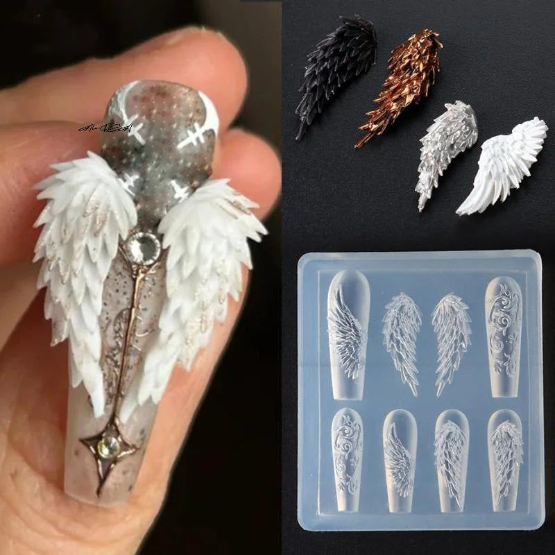 3D Silicone Nail Mold – Flower, Bow & Butterfly DIY Nail Art Silicone Nail Mold QXL
