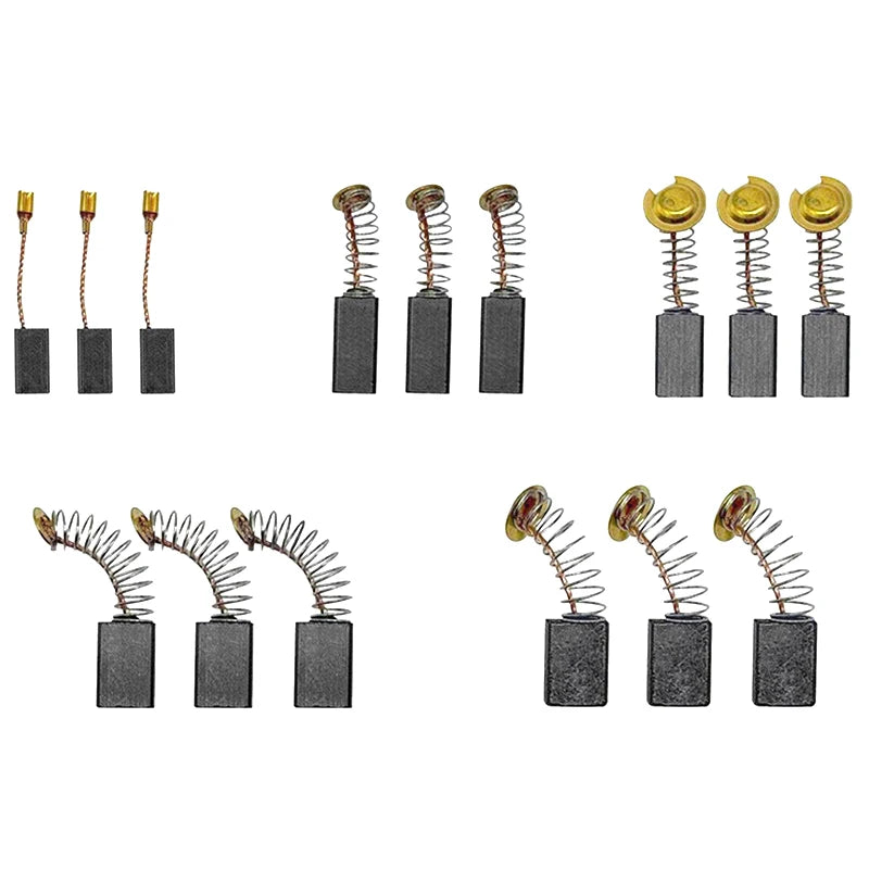 50-Pc Carbon Brush Kit | 5 Sizes for Drills, Grinders & Sanders Carbon Brush Kit QXL