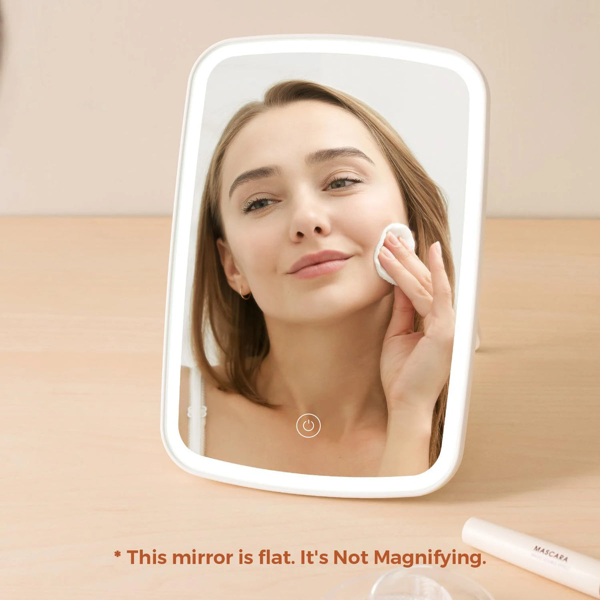 Cosmomiro LED Folding Makeup Mirror | Touch Screen Tabletop LED Vanity Mirror QXL