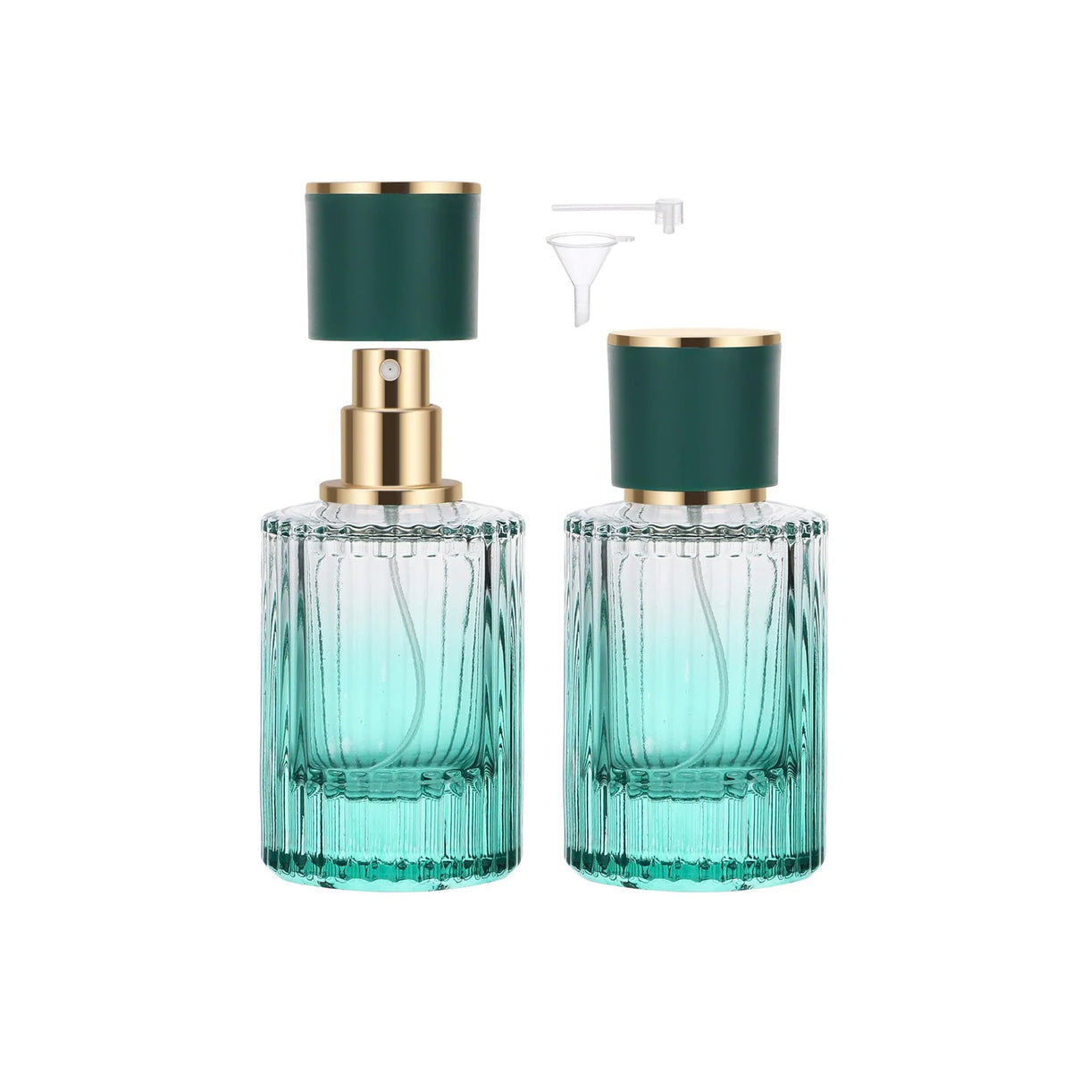 2-Pack 30ml Refillable Glass Perfume Spray Travel Bottles Perfume Travel Bottles QXL Green 2Pcs 30ml