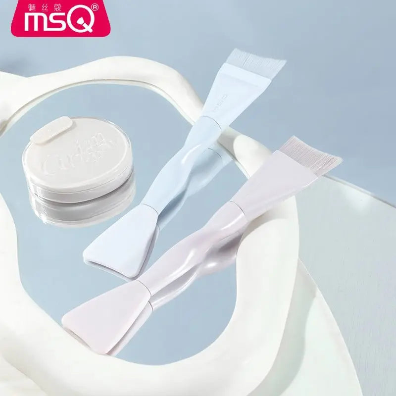 MSQ Dual-Head Foundation & Mask Brush – Angled Crease Foundation Makeup Brush QXL